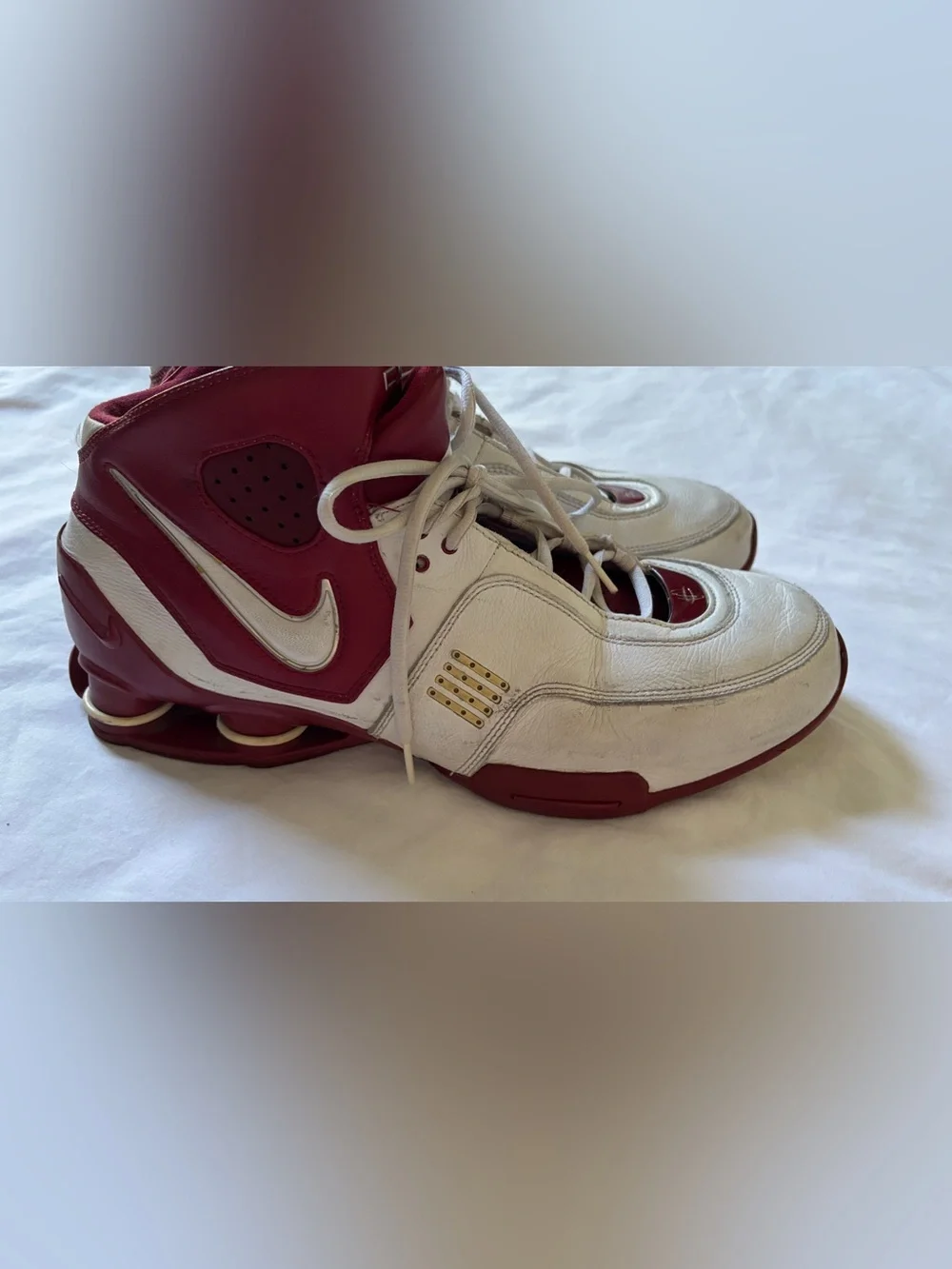 Nike Shox Elite TB White Red Basketball Shoes Men’s US 13 EU 47.5 314184-117 Y2K